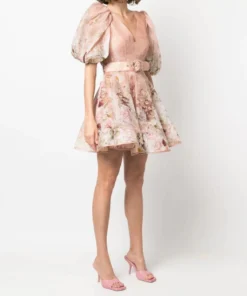 Zimmermann 'Dancer Puff Sleeve Mini Dress'