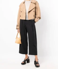 Studio Nicholson Dark Navy 'Dordoni' Voluminous Pleated Pants New In