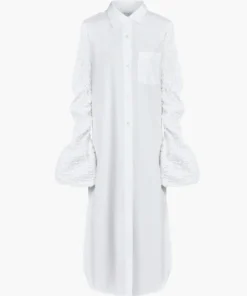 DRIES VAN NOTEN 'Dayla' Draped Smock Sleeve Shirt Dress Clothing