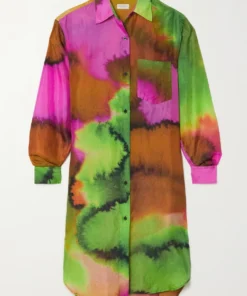 DRIES VAN NOTEN 'Dayley' Multicoloured Printed Shirt Dress Clothing