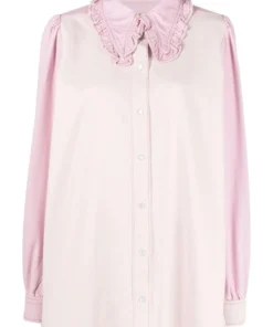 Ganni 'Denim Block Coloured Blouse'