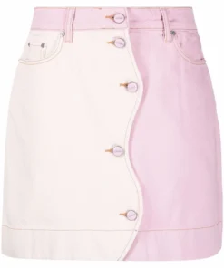 Ganni 'Denim Block Coloured Skirt'