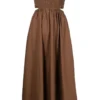 Faithfull The Brand New In Brown 'Deva' Strapless Dress