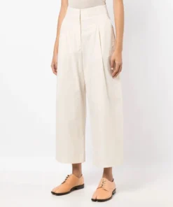 Studio Nicholson Cream 'Dordoni' Voluminous Pleated Pants