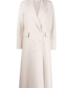 Harris Wharf London Clothing 'Double Breasted Tailored Midi Coat'
