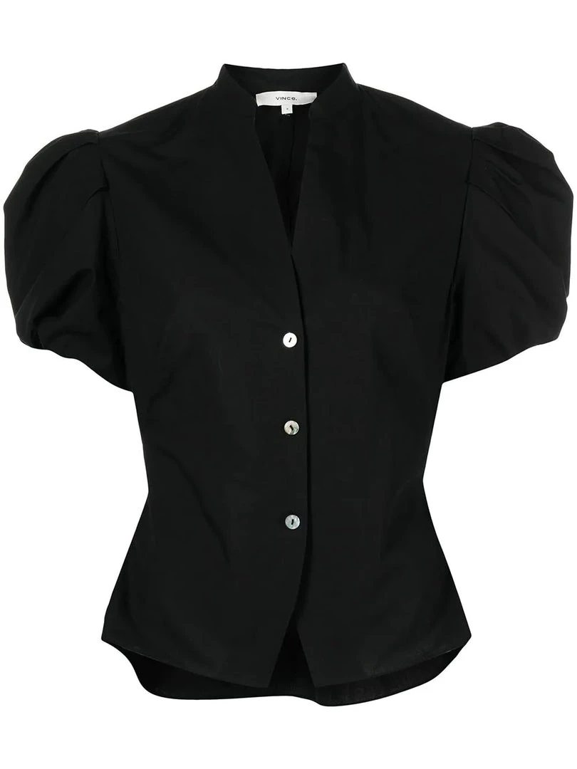 Vince New In Black 'Draped Puff Sleeve Blouse' 3 Vince New In Black 'Draped Puff Sleeve Blouse'