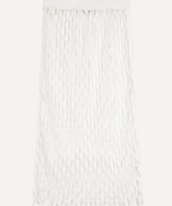 DRIES VAN NOTEN Clothing White ‘Helido’ Mesh Midi Skirt