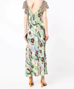 Rixo London 'Effie' Geometric Floral Midi Dress