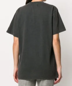 Anine Bing Faded Black 'Lili Eagle Tee' Clothing