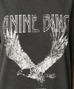 Anine Bing Faded Black 'Lili Eagle Tee' Clothing