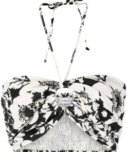 Faithfull The Brand 'Cyprus' Floral Halterneck Bralette Top Clothing