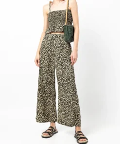 Faithfull The Brand ‘Damita’ Shirred Floral Crop Top