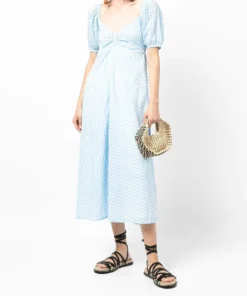 Faithfull The Brand 'Charlize' Gingham Midi Dress Clothing