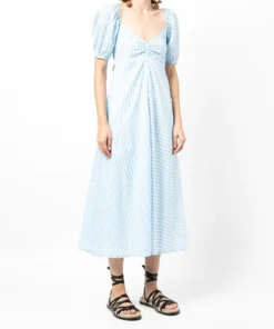 Faithfull The Brand 'Charlize' Gingham Midi Dress Clothing