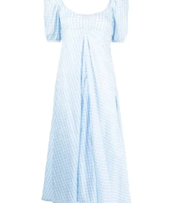 Faithfull The Brand 'Charlize' Gingham Midi Dress Clothing