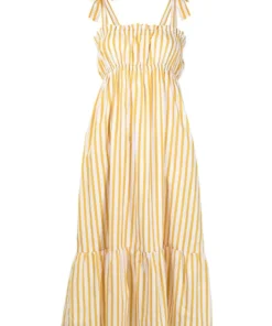 Faithfull The Brand 'Gia' Stripe Midi Dress Clothing