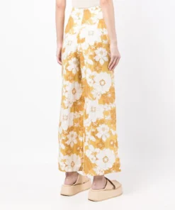 Faithfull The Brand 'Malta' Wide Leg Floral Trousers Clothing