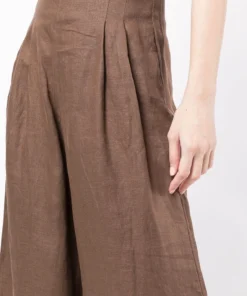 Faithfull The Brand Brown 'Malta' Wide Leg Trousers