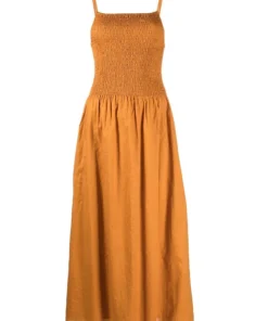 Faithfull The Brand Clothing 'Nolie' Shirred Midi Dress