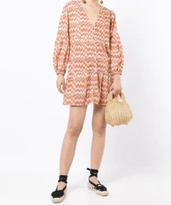 Faithfull The Brand 'Pauletta' Vintage Print Mini Dress