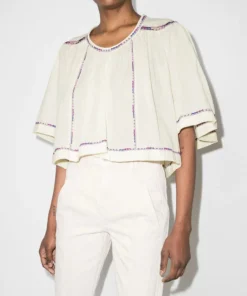 Isabel Marant Etoile 'Fame' Embroidered Blouse Clothing