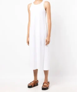 Studio Nicholson White 'Flint' Racer Vest Dress Clothing