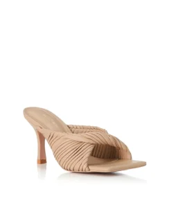 Alias Mae Beige 'Flora' Woven Mules Shoes