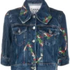 Ganni New In 'Floral Embroidered Cropped Denim Jacket'