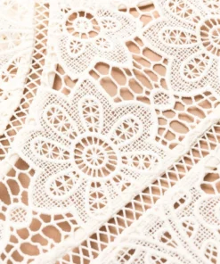 Self Portrait 'Floral Guipure Midi Dress' Clothing