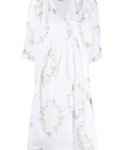 Ganni 'Floral Logo Printed Dress'