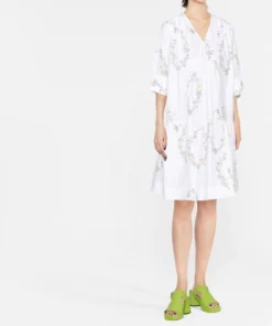 Ganni 'Floral Logo Printed Dress'