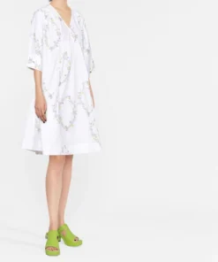 Ganni 'Floral Logo Printed Dress'