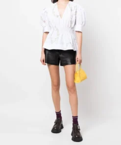 Ganni New In 'Floral Print Puff Sleeve Blouse'