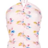 Ganni 'Floral Ruched Halterneck Top'