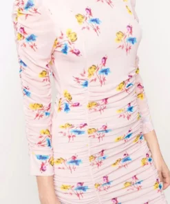 Ganni 'Floral Ruched Mini Dress'