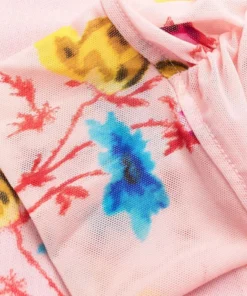 Ganni 'Floral Ruched Mini Dress'