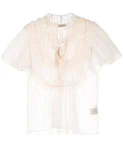 Stella Nova 'Florra' Sheer Ruffle Blouse Clothing