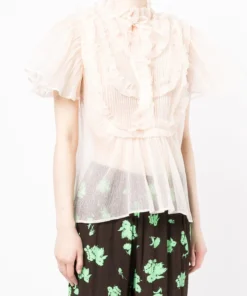 Stella Nova 'Florra' Sheer Ruffle Blouse Clothing