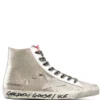 Golden Goose Shoes 'Francy' Gold High-Top Sneakers