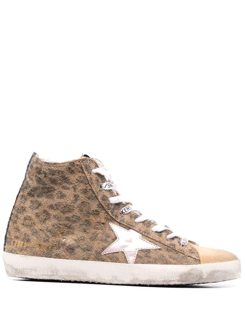 Golden Goose ‘Francy’ Leopard High Top Sneakers 4 Golden Goose ‘Francy’ Leopard High Top Sneakers