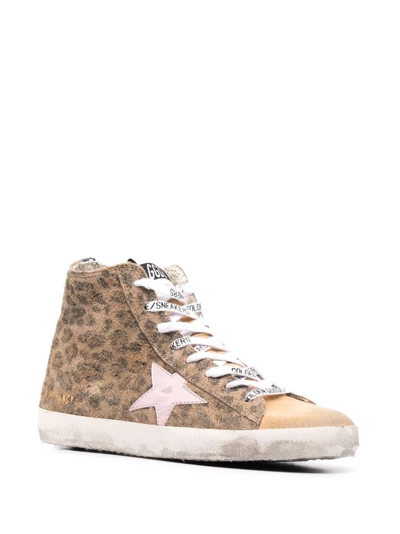 Golden Goose ‘Francy’ Leopard High Top Sneakers 9 Golden Goose ‘Francy’ Leopard High Top Sneakers