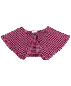 Ganni 'Gingham Ruffled Collar'