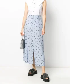 Ganni White 'Organic Cotton Sleeveless Blouse'