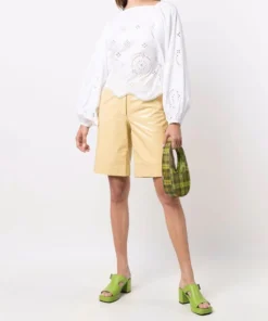 Ganni ‘Open Back Embroidered Blouse’