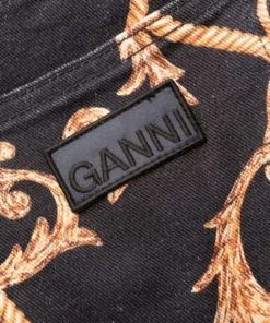 Ganni 'Betzy' Printed Cropped Jeans