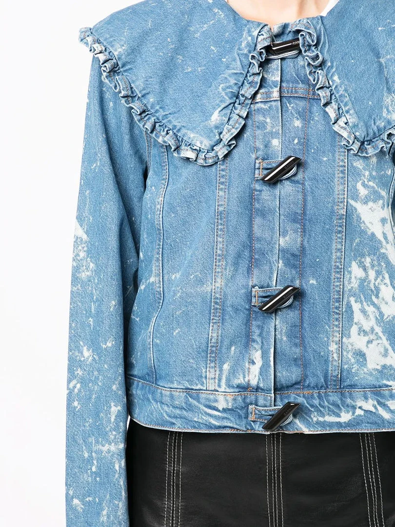 Ganni 'Bleached Ruffle Collar Denim Jacket' 9 Ganni 'Bleached Ruffle Collar Denim Jacket'