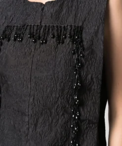 Ganni 'Panelled Jacquard Tassel Midi Dress'