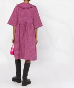Ganni ‘Ruffled Collar Gingham Wrap Midi Dress’ 60 Ganni ‘Ruffled Collar Gingham Wrap Midi Dress’