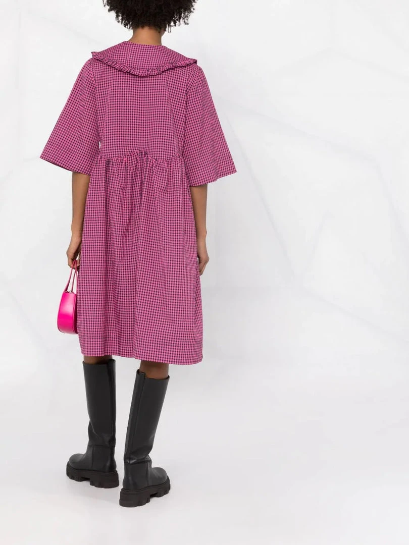 Ganni ‘Ruffled Collar Gingham Wrap Midi Dress’ 29 Ganni ‘Ruffled Collar Gingham Wrap Midi Dress’