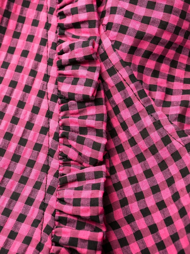 Ganni ‘Ruffled Collar Gingham Wrap Midi Dress’ 31 Ganni ‘Ruffled Collar Gingham Wrap Midi Dress’